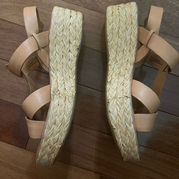 Kork-Ease Ande Tan Leather Espadrille Wedge Platform Sandals Size 9 - Picture 2 of 6
